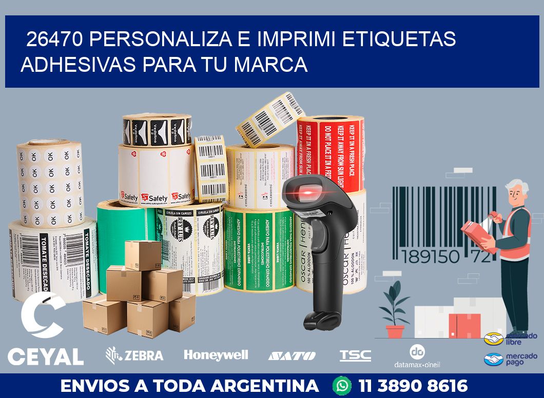 26470 PERSONALIZA E IMPRIMI ETIQUETAS ADHESIVAS PARA TU MARCA