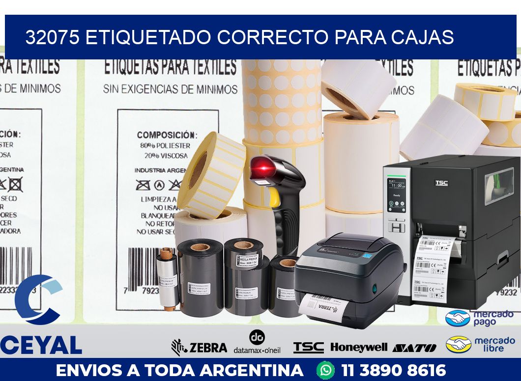 32075 ETIQUETADO CORRECTO PARA CAJAS