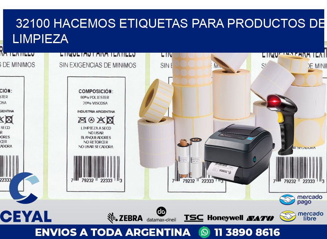 32100 HACEMOS ETIQUETAS PARA PRODUCTOS DE LIMPIEZA