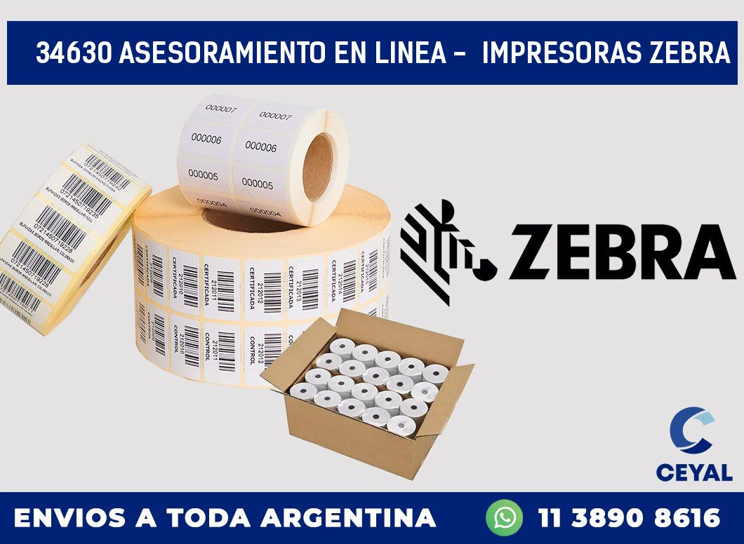 34630 ASESORAMIENTO EN LINEA –  IMPRESORAS ZEBRA