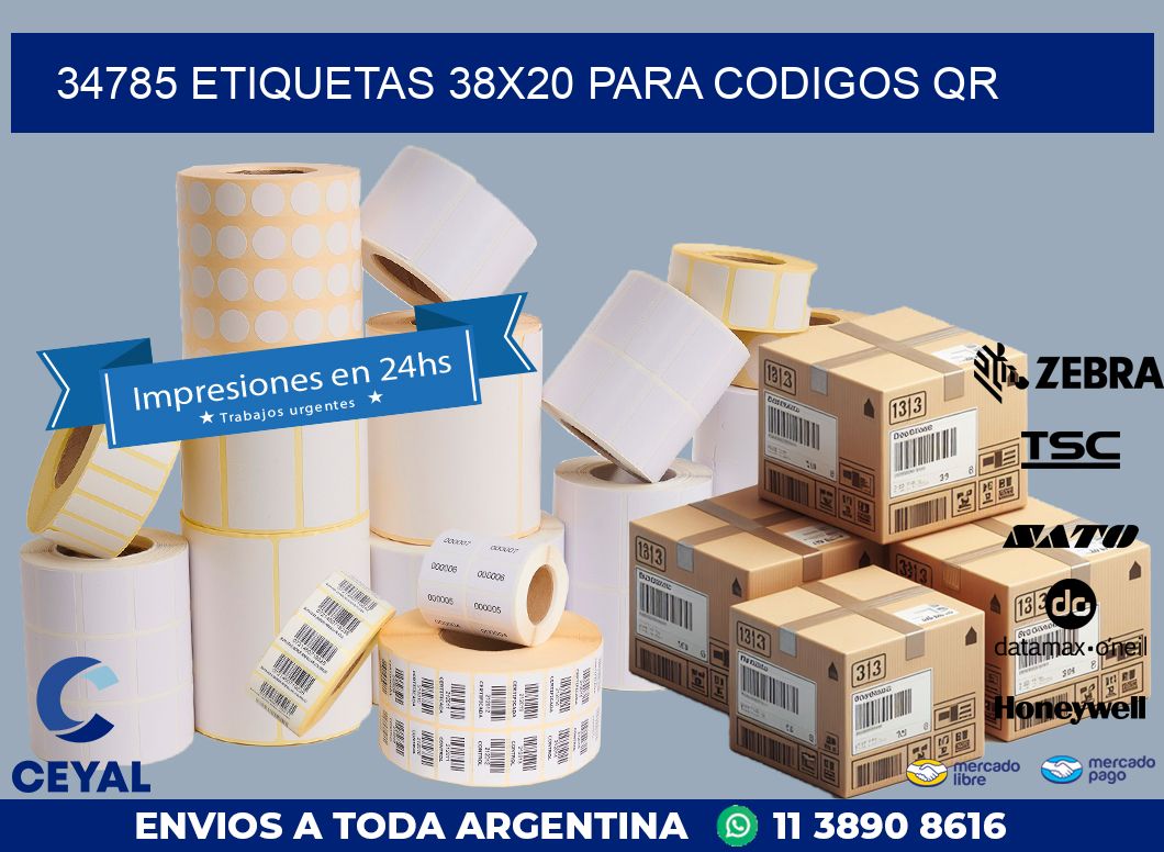 34785 ETIQUETAS 38X20 PARA CODIGOS QR