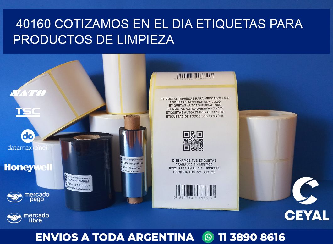 40160 COTIZAMOS EN EL DIA ETIQUETAS PARA PRODUCTOS DE LIMPIEZA