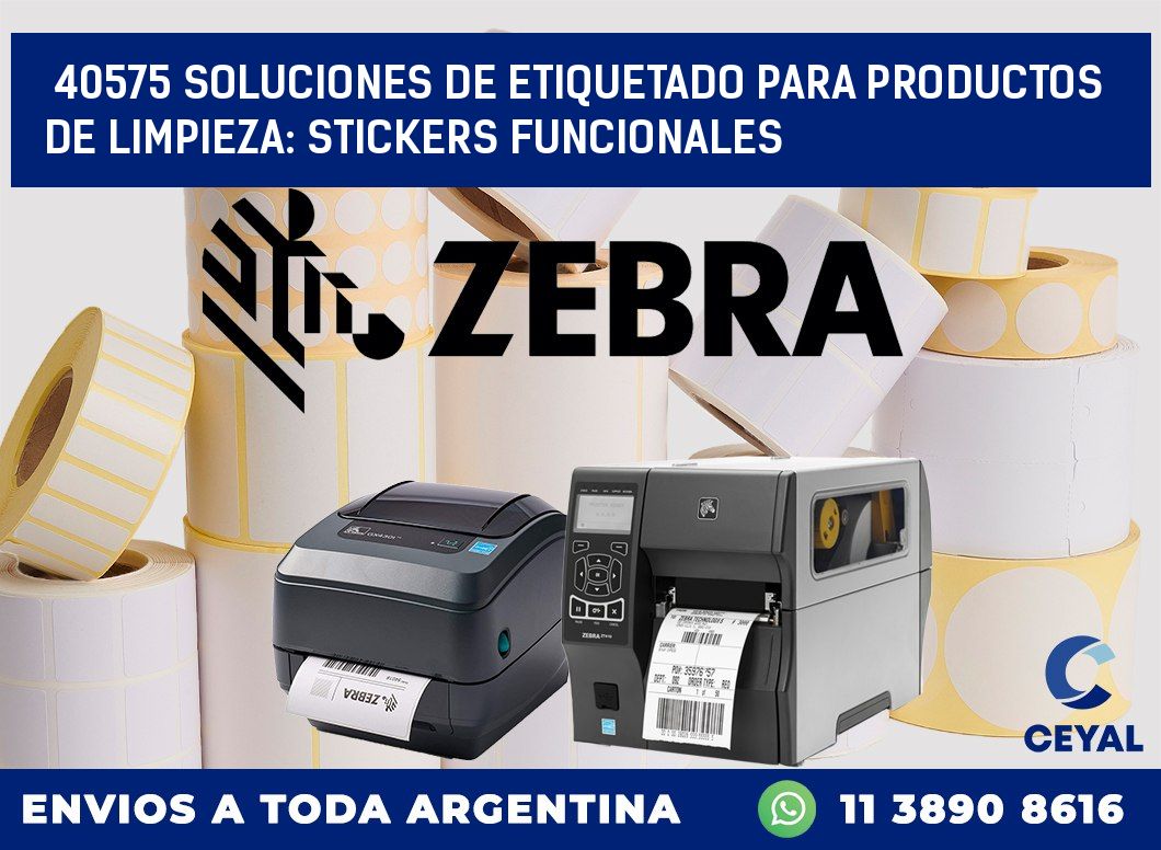 40575 SOLUCIONES DE ETIQUETADO PARA PRODUCTOS DE LIMPIEZA: STICKERS FUNCIONALES