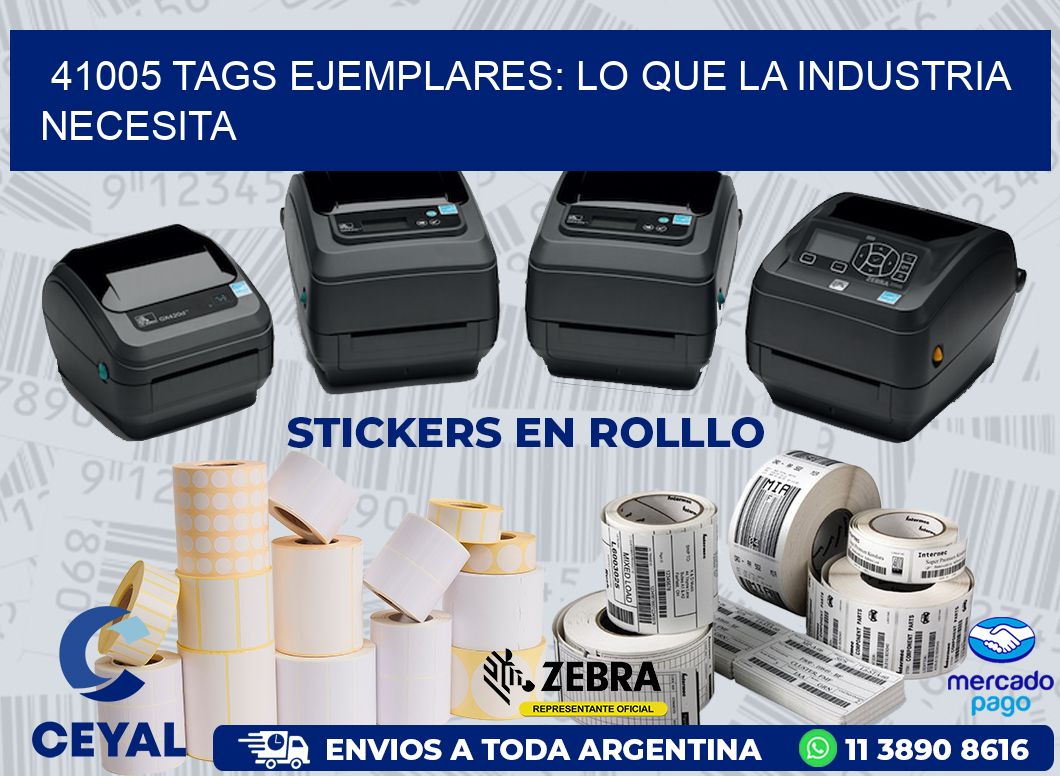 41005 TAGS EJEMPLARES: LO QUE LA INDUSTRIA NECESITA