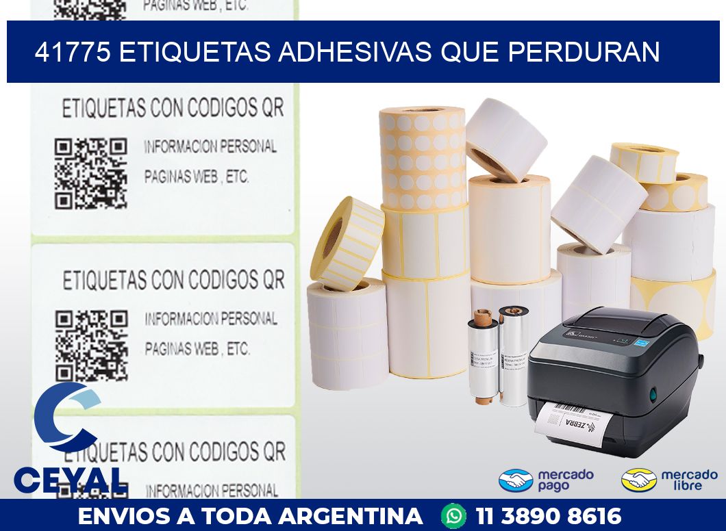 41775 ETIQUETAS ADHESIVAS QUE PERDURAN