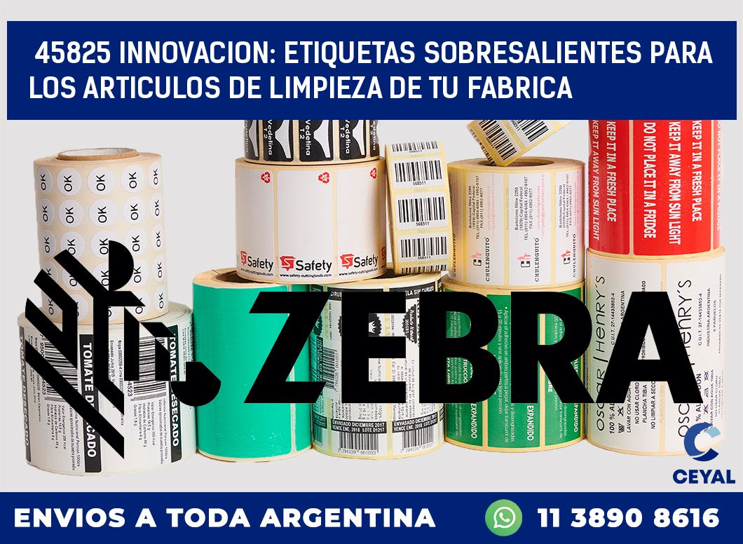 45825 INNOVACION: ETIQUETAS SOBRESALIENTES PARA LOS ARTICULOS DE LIMPIEZA DE TU FABRICA