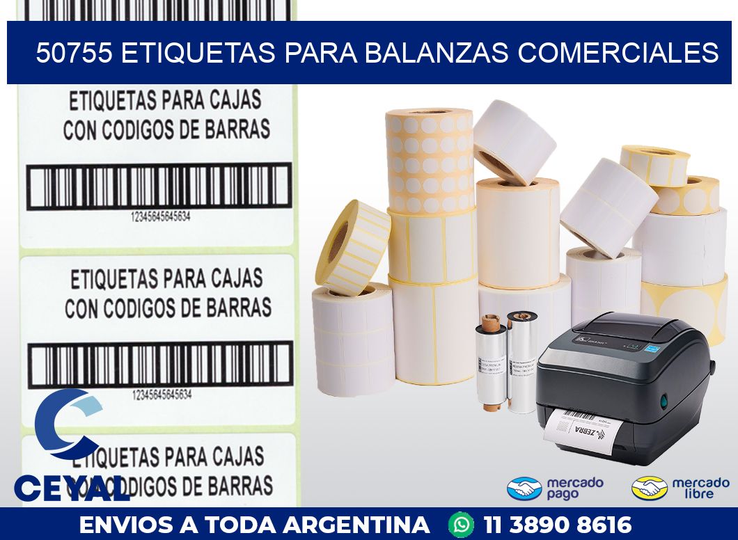 50755 ETIQUETAS PARA BALANZAS COMERCIALES