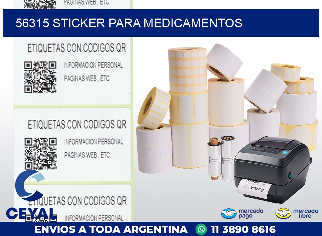56315 STICKER PARA MEDICAMENTOS