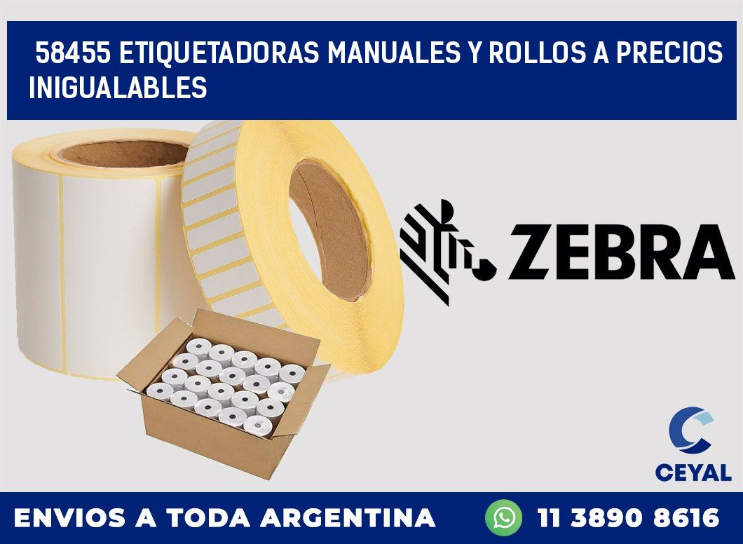 58455 ETIQUETADORAS MANUALES Y ROLLOS A PRECIOS INIGUALABLES