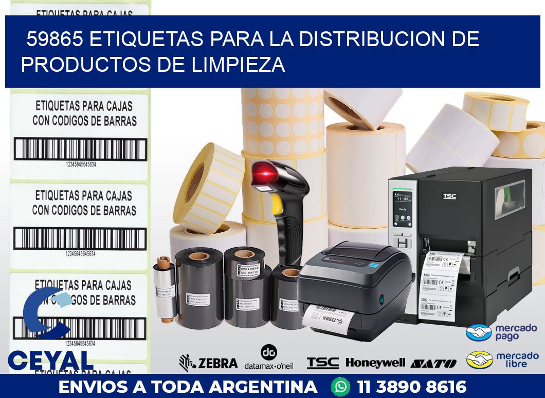 59865 ETIQUETAS PARA LA DISTRIBUCION DE PRODUCTOS DE LIMPIEZA