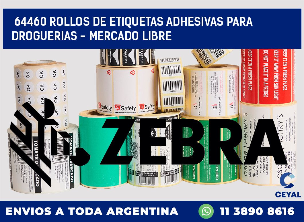 64460 ROLLOS DE ETIQUETAS ADHESIVAS PARA DROGUERIAS - MERCADO LIBRE