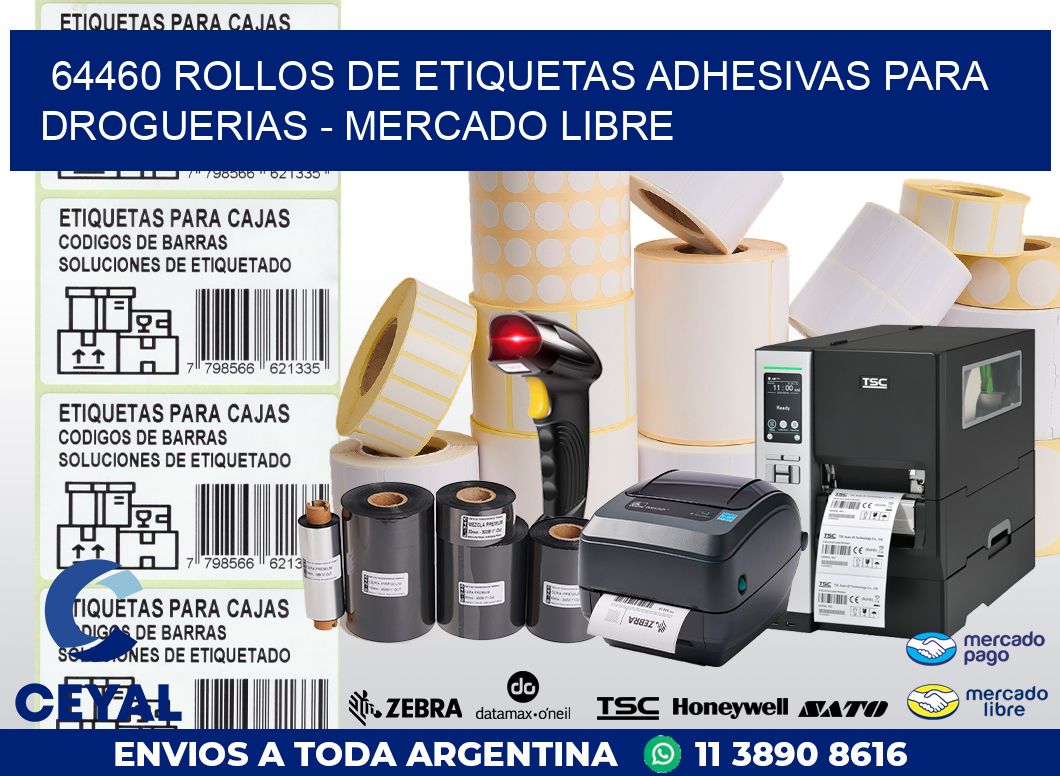 64460 ROLLOS DE ETIQUETAS ADHESIVAS PARA DROGUERIAS – MERCADO LIBRE