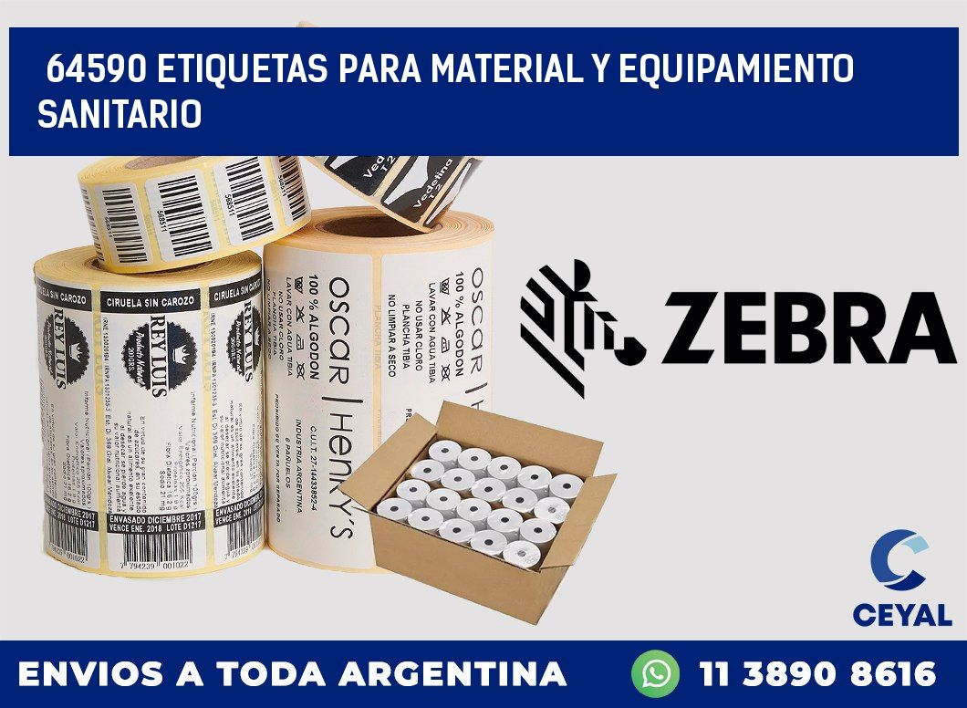 64590 ETIQUETAS PARA MATERIAL Y EQUIPAMIENTO SANITARIO