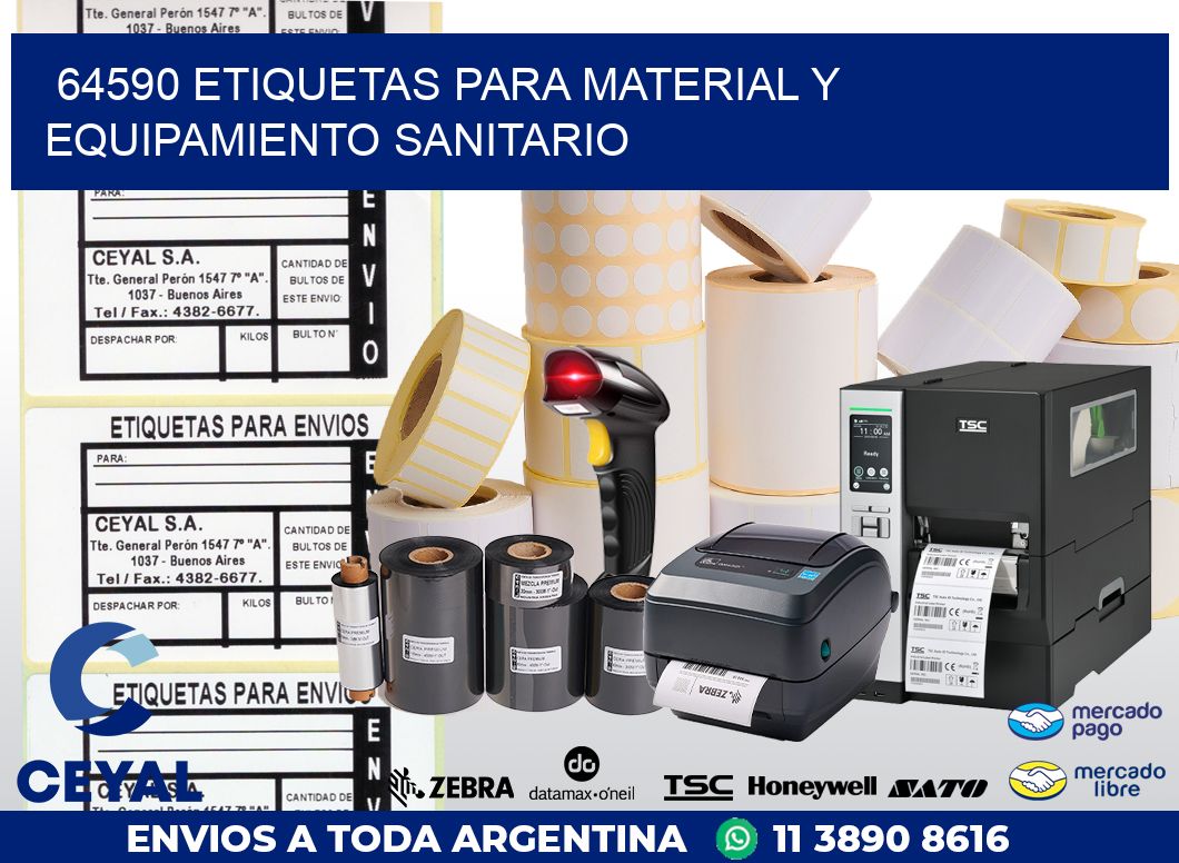 64590 ETIQUETAS PARA MATERIAL Y EQUIPAMIENTO SANITARIO