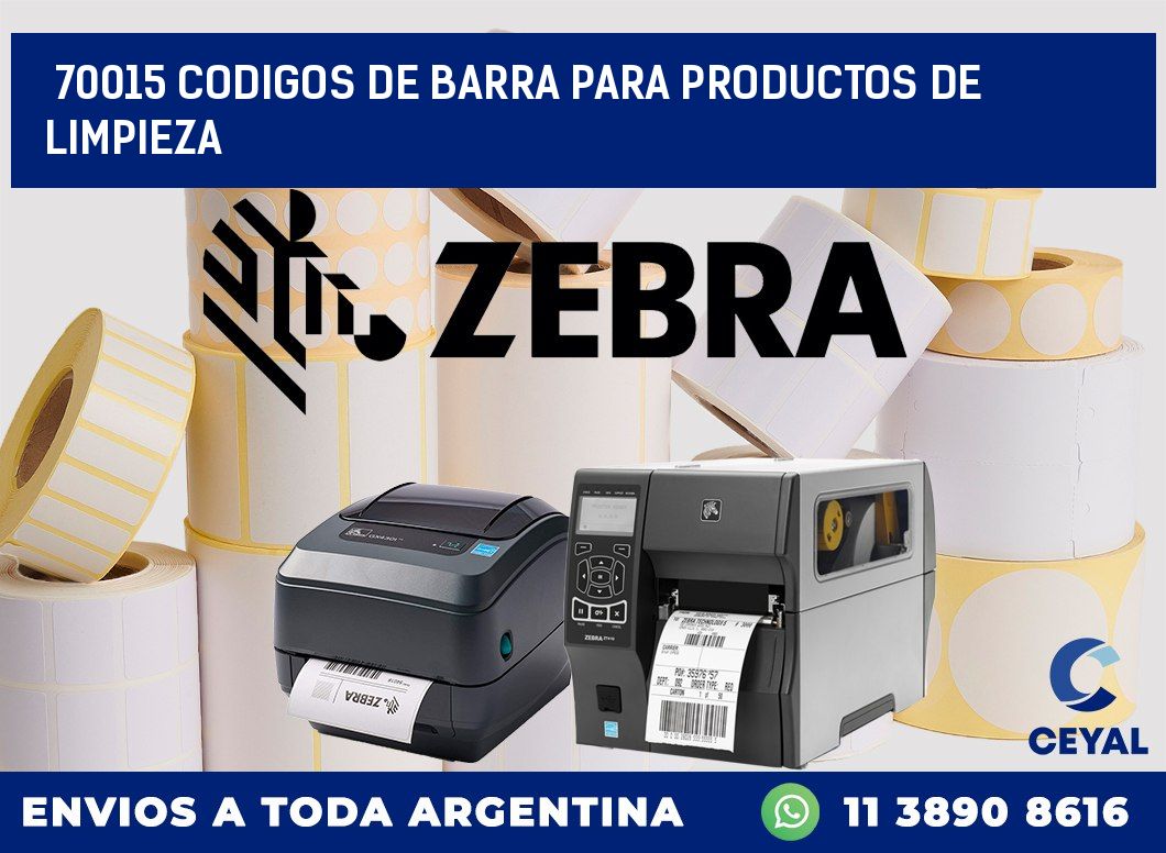 70015 CODIGOS DE BARRA PARA PRODUCTOS DE LIMPIEZA