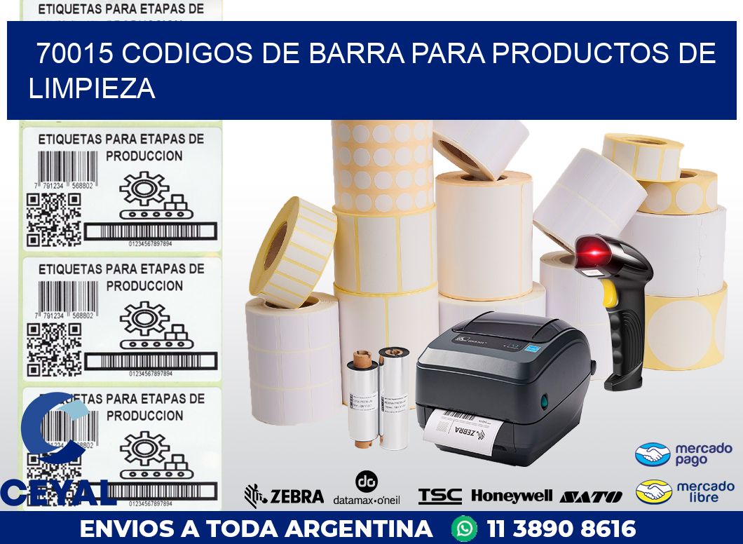70015 CODIGOS DE BARRA PARA PRODUCTOS DE LIMPIEZA