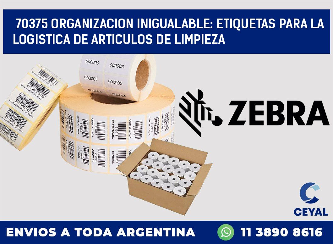 70375 ORGANIZACION INIGUALABLE: ETIQUETAS PARA LA LOGISTICA DE ARTICULOS DE LIMPIEZA