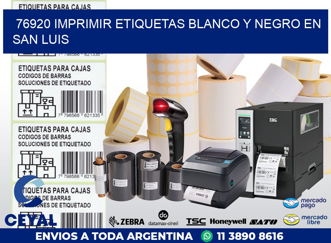 76920 IMPRIMIR ETIQUETAS BLANCO Y NEGRO EN SAN LUIS