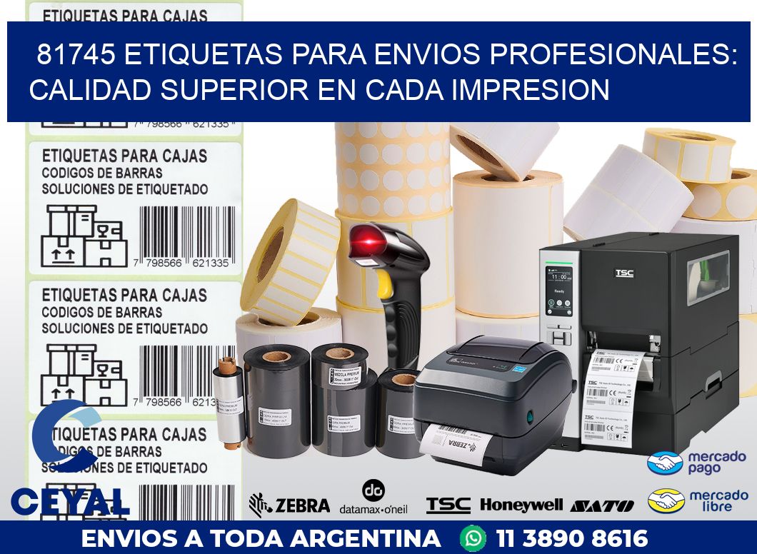 81745 ETIQUETAS PARA ENVIOS PROFESIONALES: CALIDAD SUPERIOR EN CADA IMPRESION