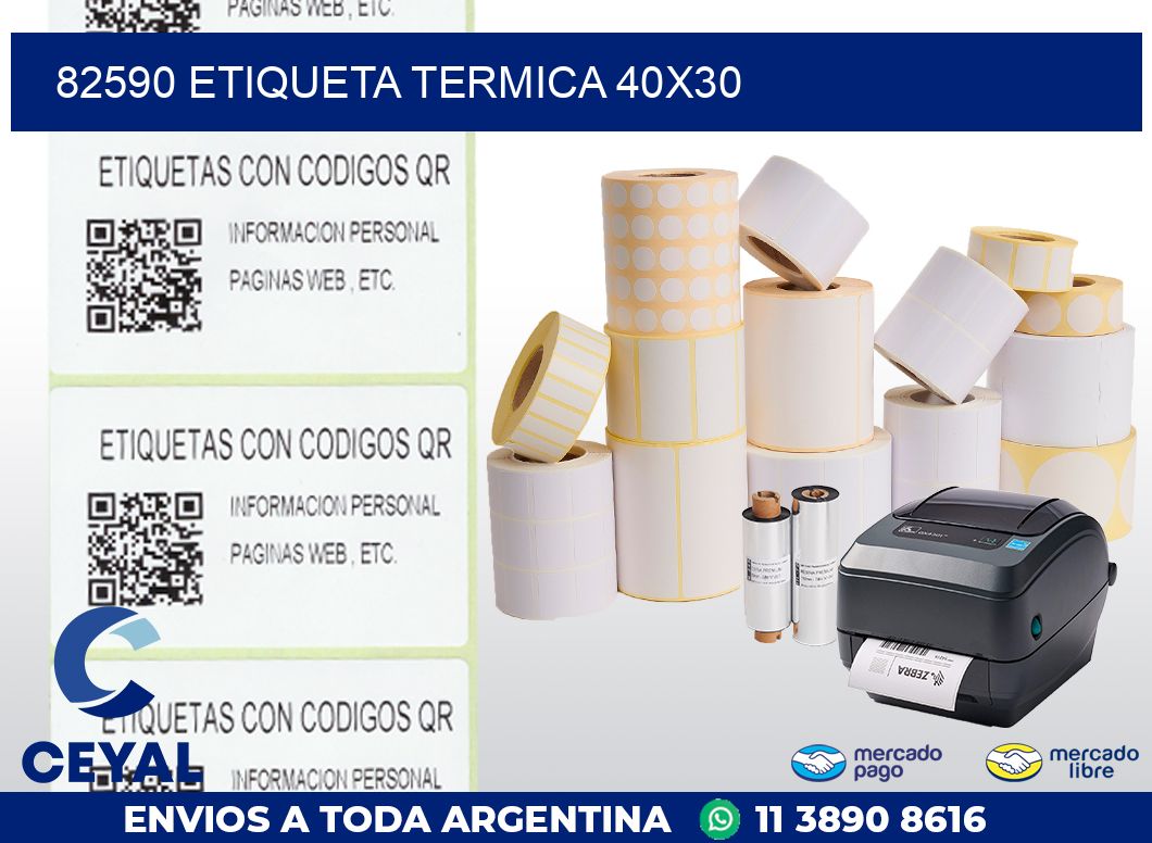 82590 ETIQUETA TERMICA 40X30