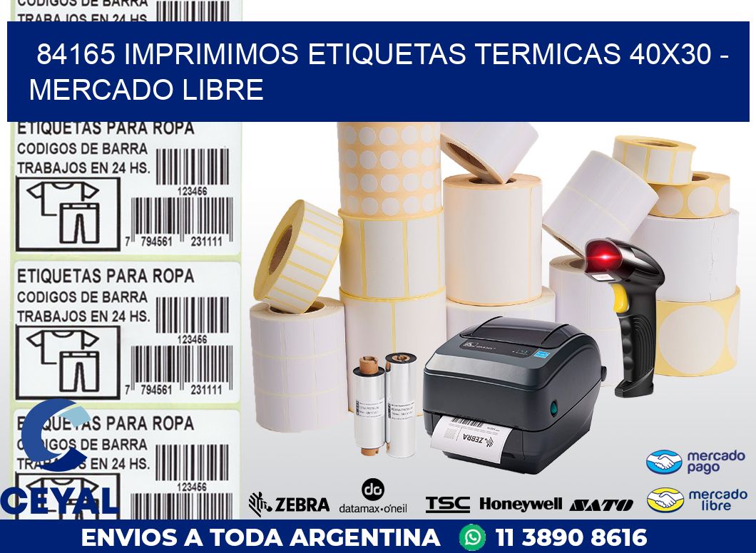 84165 IMPRIMIMOS ETIQUETAS TERMICAS 40X30 - MERCADO LIBRE