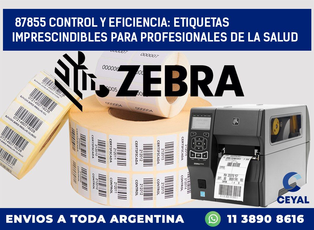 87855 CONTROL Y EFICIENCIA: ETIQUETAS IMPRESCINDIBLES PARA PROFESIONALES DE LA SALUD