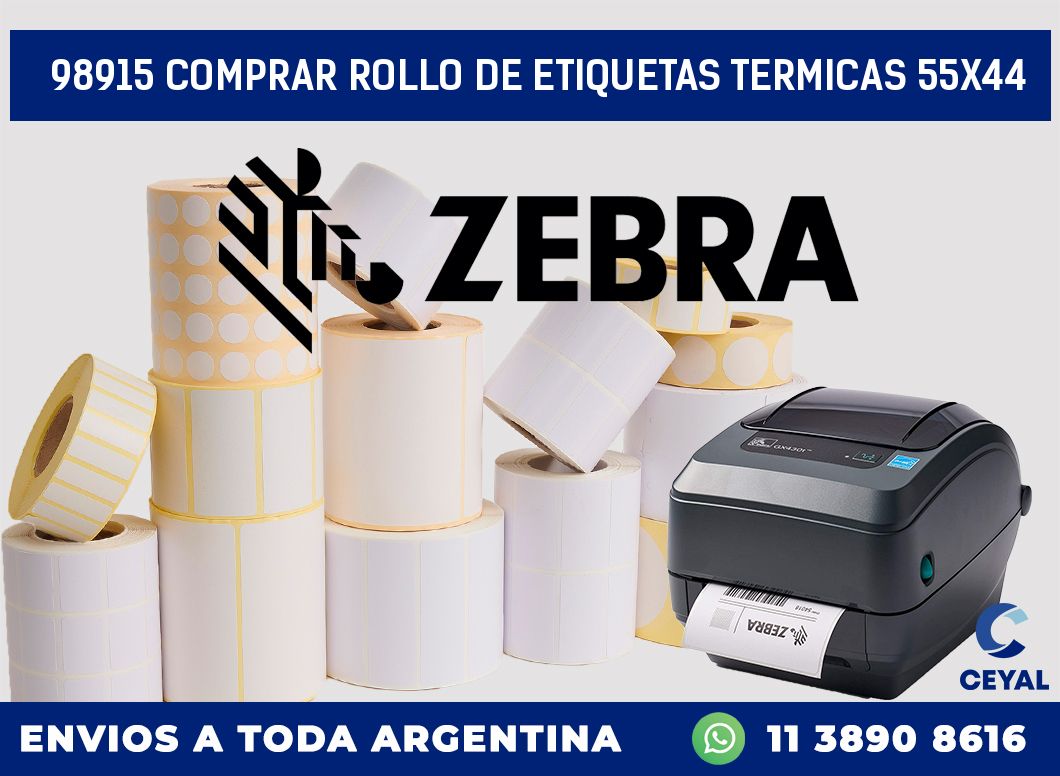 98915 COMPRAR ROLLO DE ETIQUETAS TERMICAS 55X44