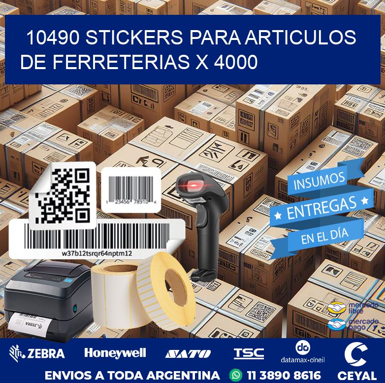 10490 STICKERS PARA ARTICULOS DE FERRETERIAS X 4000