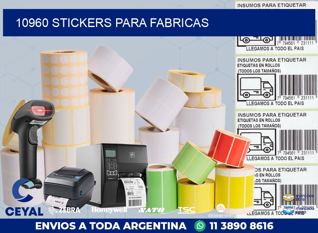 10960 STICKERS PARA FABRICAS