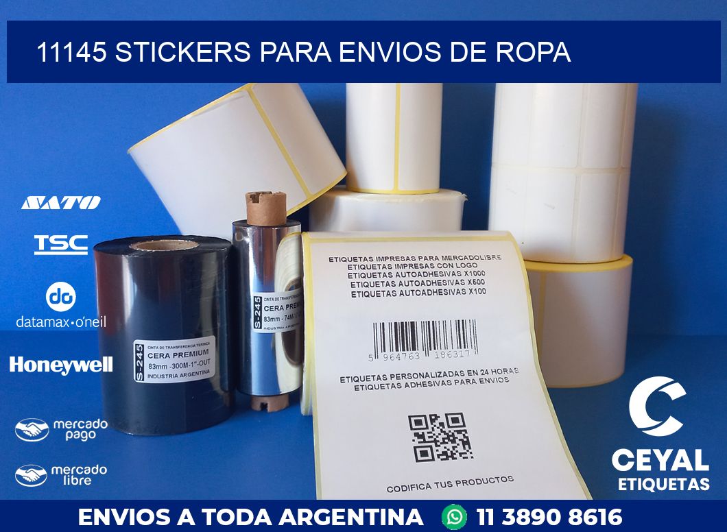 11145 STICKERS PARA ENVIOS DE ROPA