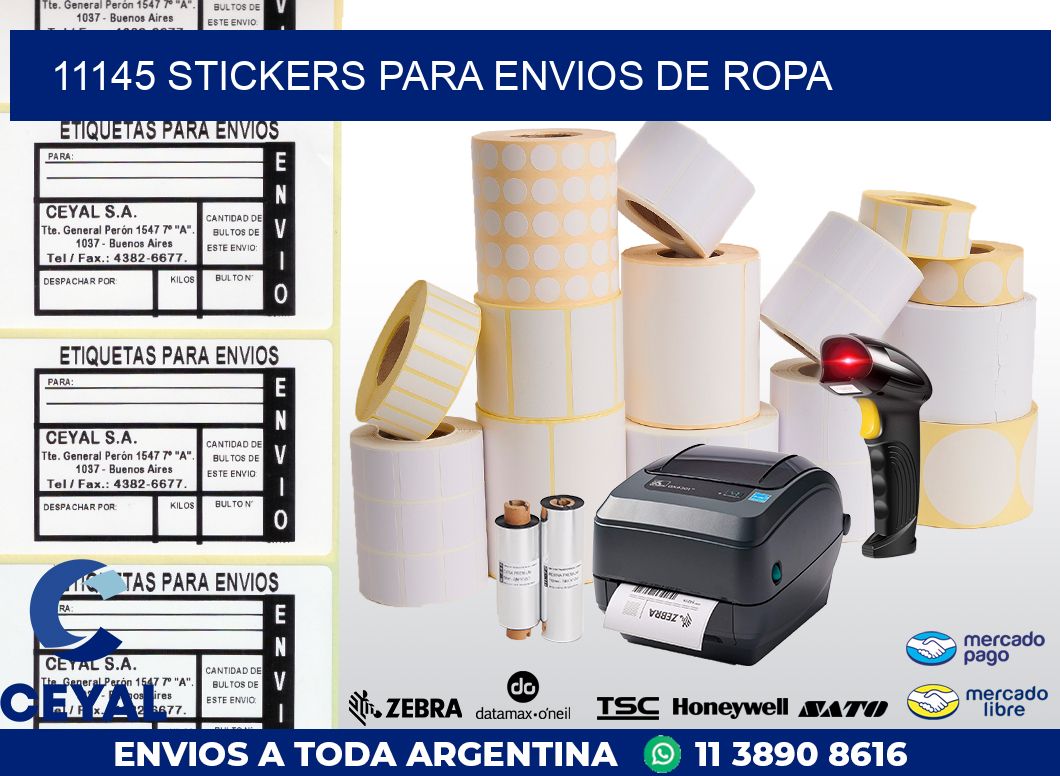 11145 STICKERS PARA ENVIOS DE ROPA