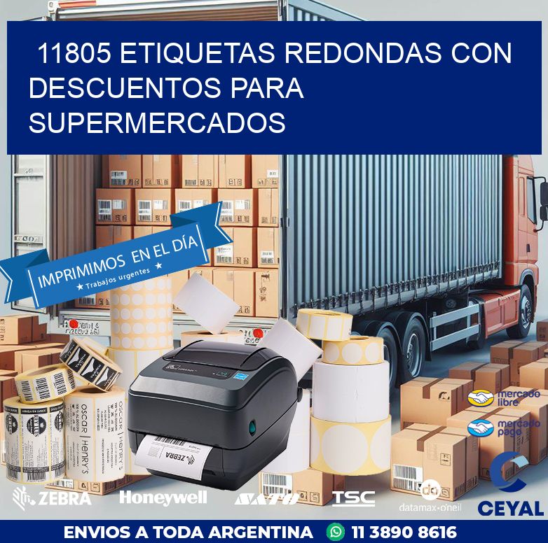 11805 ETIQUETAS REDONDAS CON DESCUENTOS PARA SUPERMERCADOS