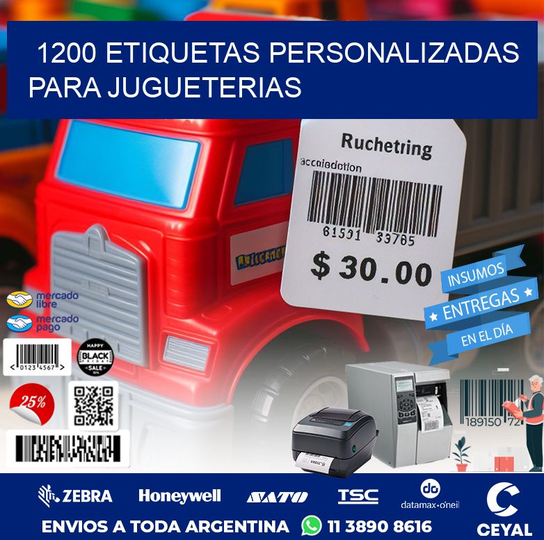 1200 ETIQUETAS PERSONALIZADAS PARA JUGUETERIAS