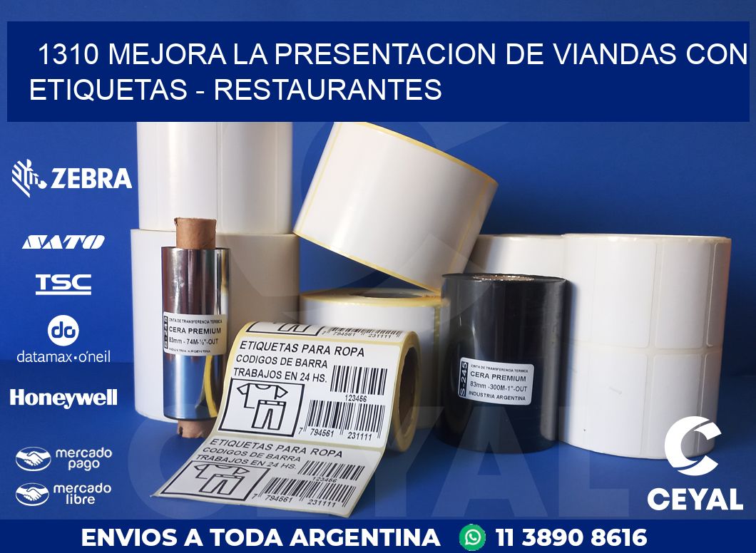 1310 MEJORA LA PRESENTACION DE VIANDAS CON ETIQUETAS - RESTAURANTES