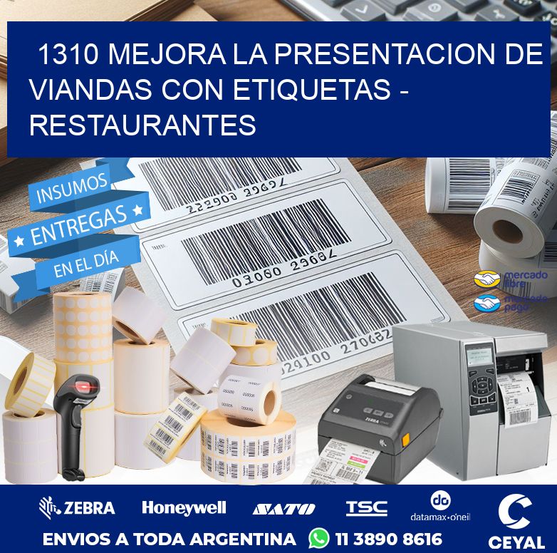 1310 MEJORA LA PRESENTACION DE VIANDAS CON ETIQUETAS - RESTAURANTES