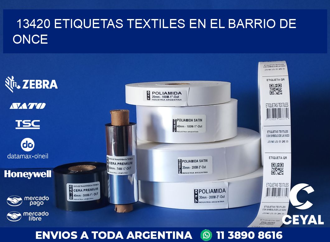 13420 ETIQUETAS TEXTILES EN EL BARRIO DE ONCE
