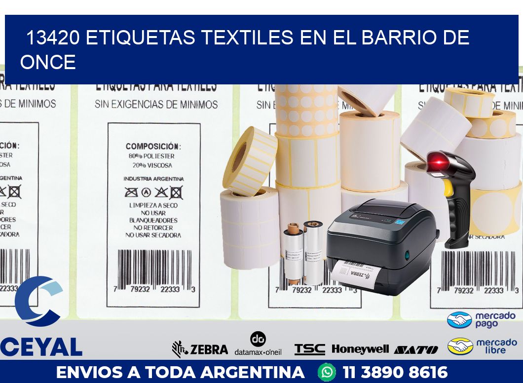 13420 ETIQUETAS TEXTILES EN EL BARRIO DE ONCE