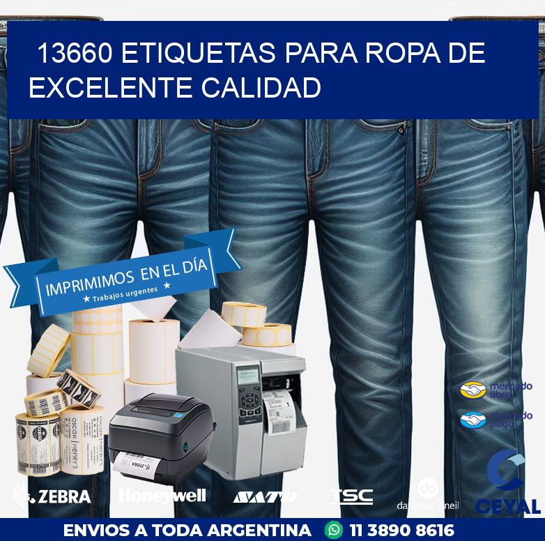 13660 ETIQUETAS PARA ROPA DE EXCELENTE CALIDAD