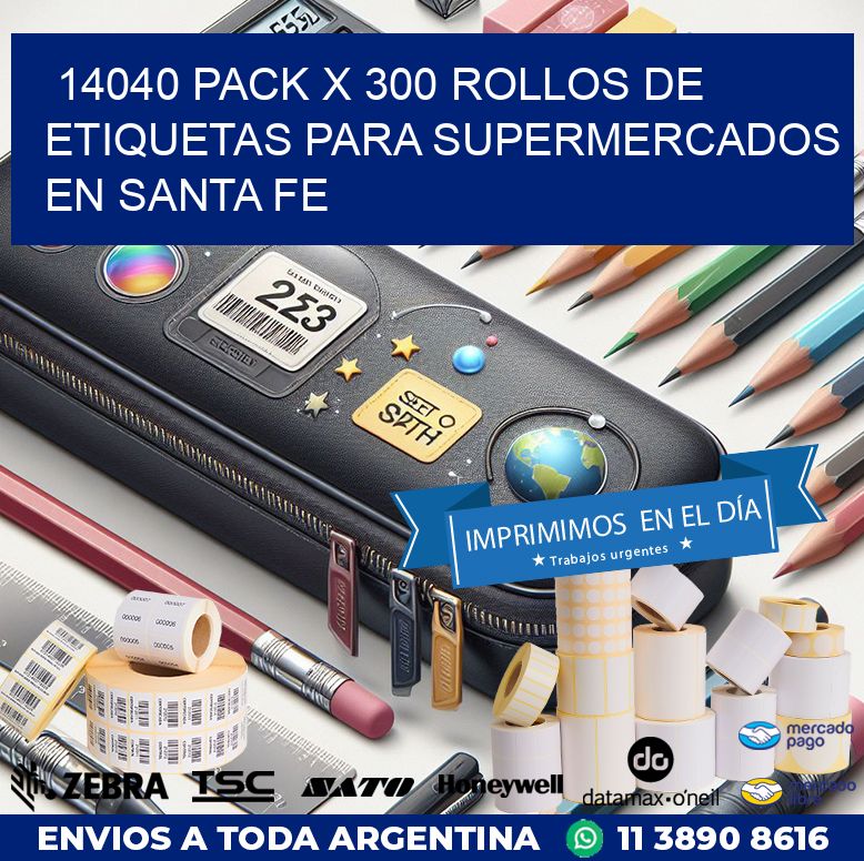 14040 PACK X 300 ROLLOS DE ETIQUETAS PARA SUPERMERCADOS EN SANTA FE
