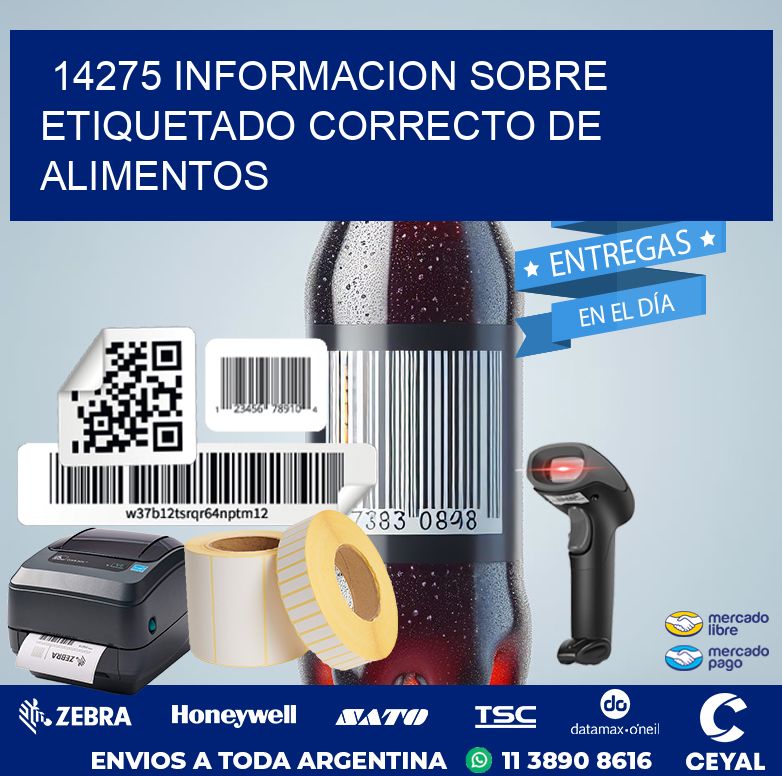 14275 INFORMACION SOBRE ETIQUETADO CORRECTO DE ALIMENTOS