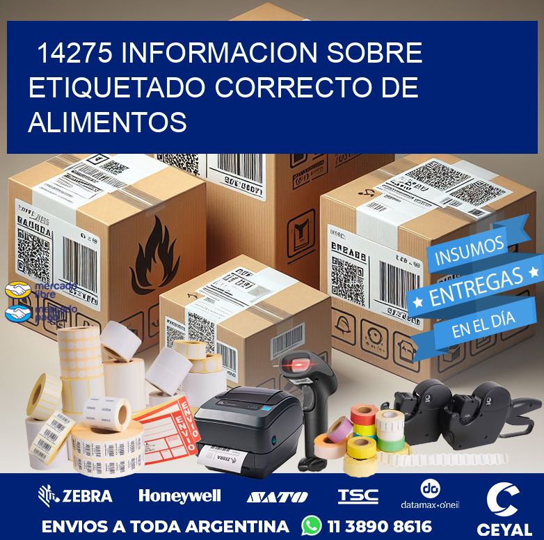 14275 INFORMACION SOBRE ETIQUETADO CORRECTO DE ALIMENTOS