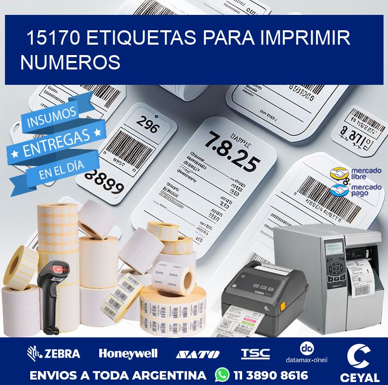 15170 ETIQUETAS PARA IMPRIMIR NUMEROS