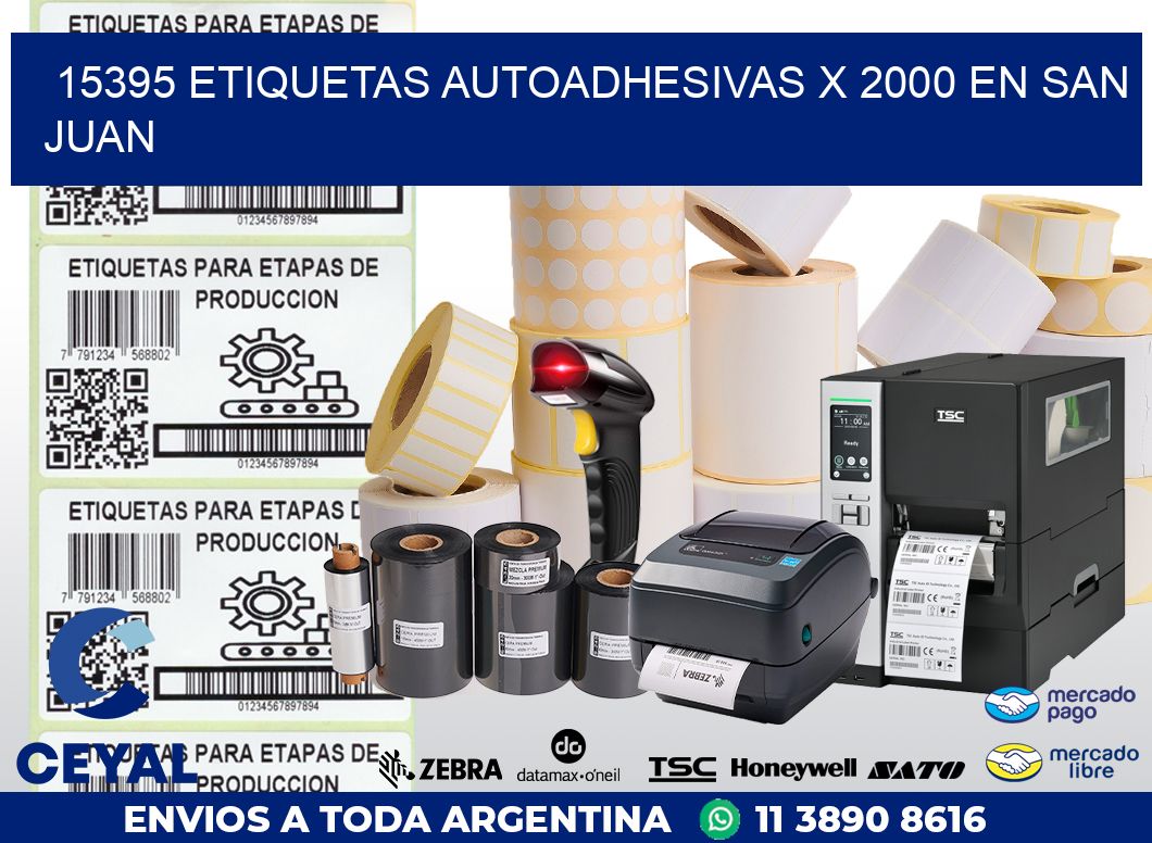 15395 ETIQUETAS AUTOADHESIVAS X 2000 EN SAN JUAN