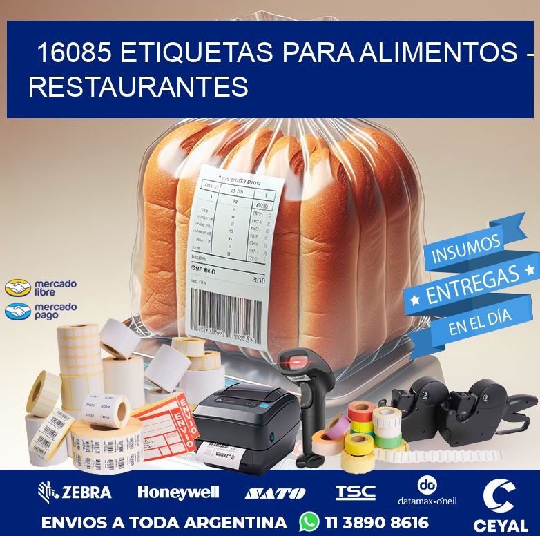 16085 ETIQUETAS PARA ALIMENTOS - RESTAURANTES
