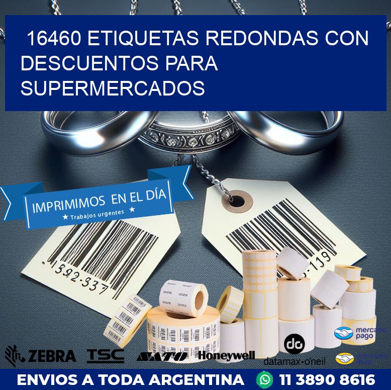 16460 ETIQUETAS REDONDAS CON DESCUENTOS PARA SUPERMERCADOS
