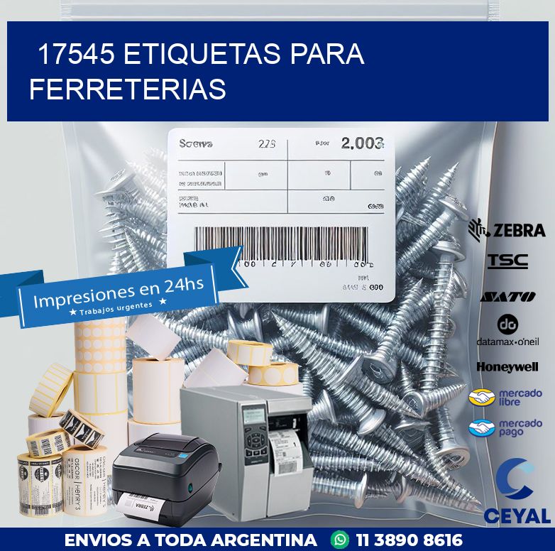 17545 ETIQUETAS PARA FERRETERIAS