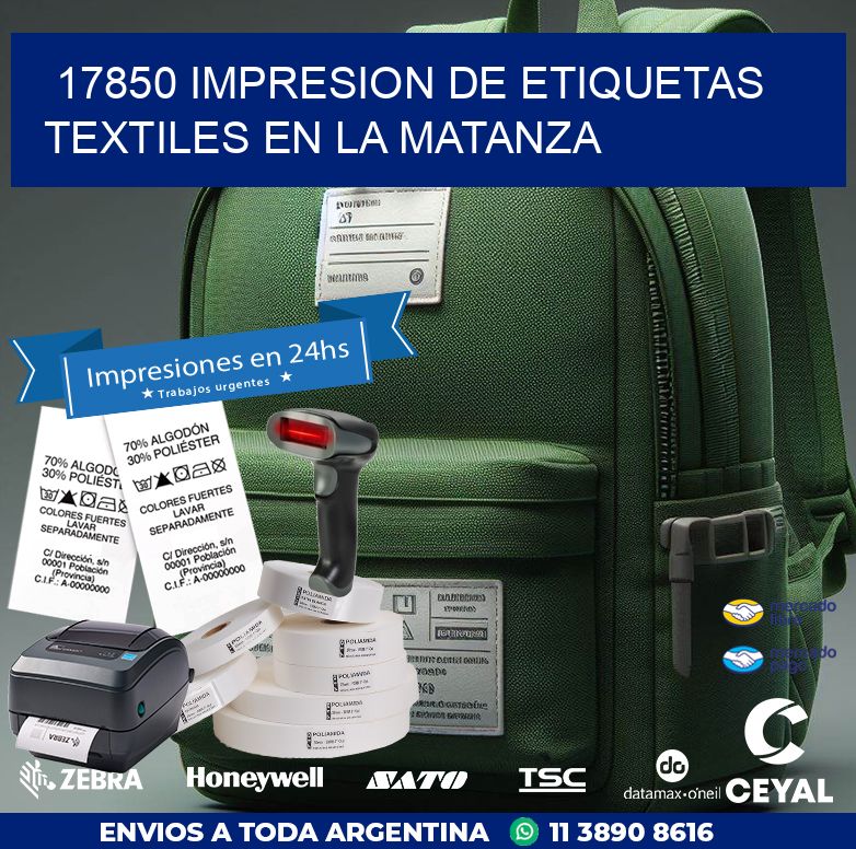 17850 IMPRESION DE ETIQUETAS TEXTILES EN LA MATANZA