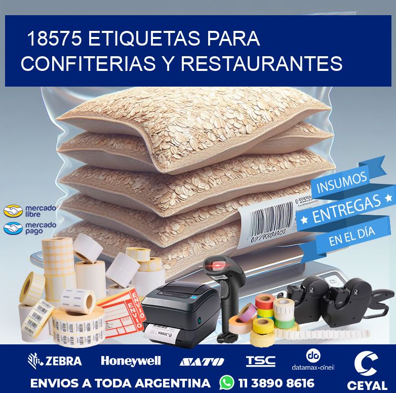 18575 ETIQUETAS PARA CONFITERIAS Y RESTAURANTES