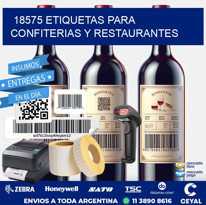 18575 ETIQUETAS PARA CONFITERIAS Y RESTAURANTES