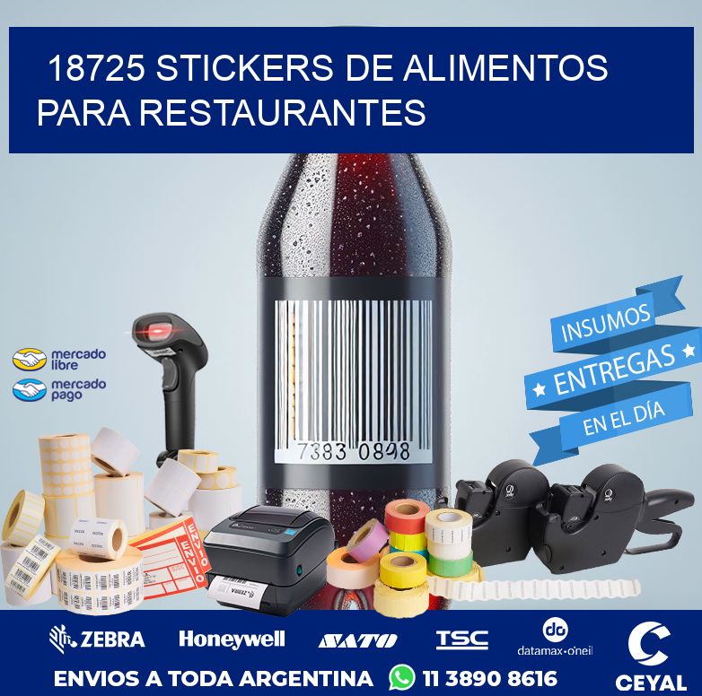 18725 STICKERS DE ALIMENTOS PARA RESTAURANTES